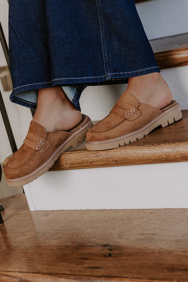 Women's Tan Faux Suede Chunky Clog - Image 2