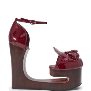 BIXBY BURGUNDY EMPTY WEDGE PUMP