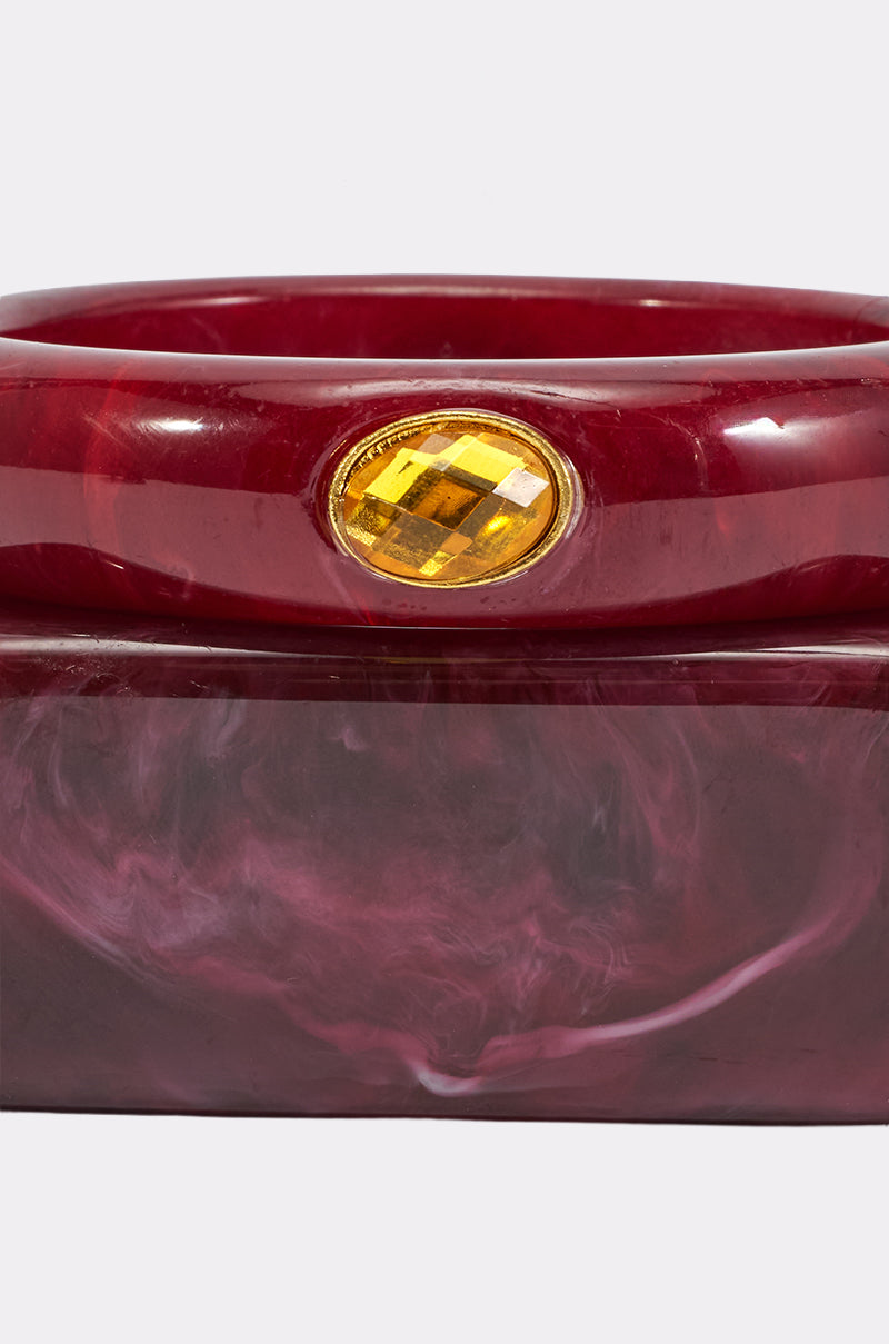 IT GIRL BANGLE SET IN MERLOT - Image 2