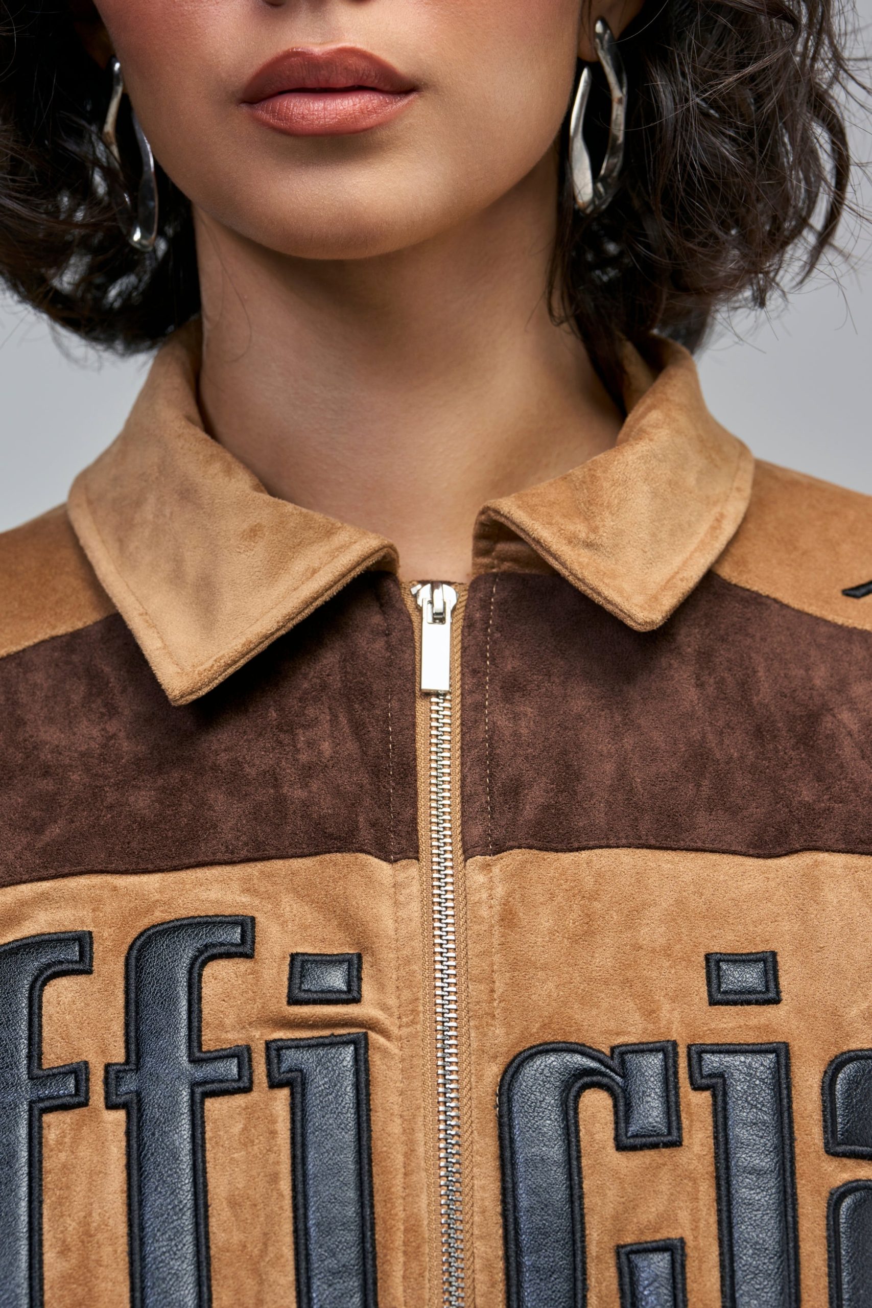 TRIED N TRUE VARSITY BOMBER IN FAUX SUEDE - Image 2