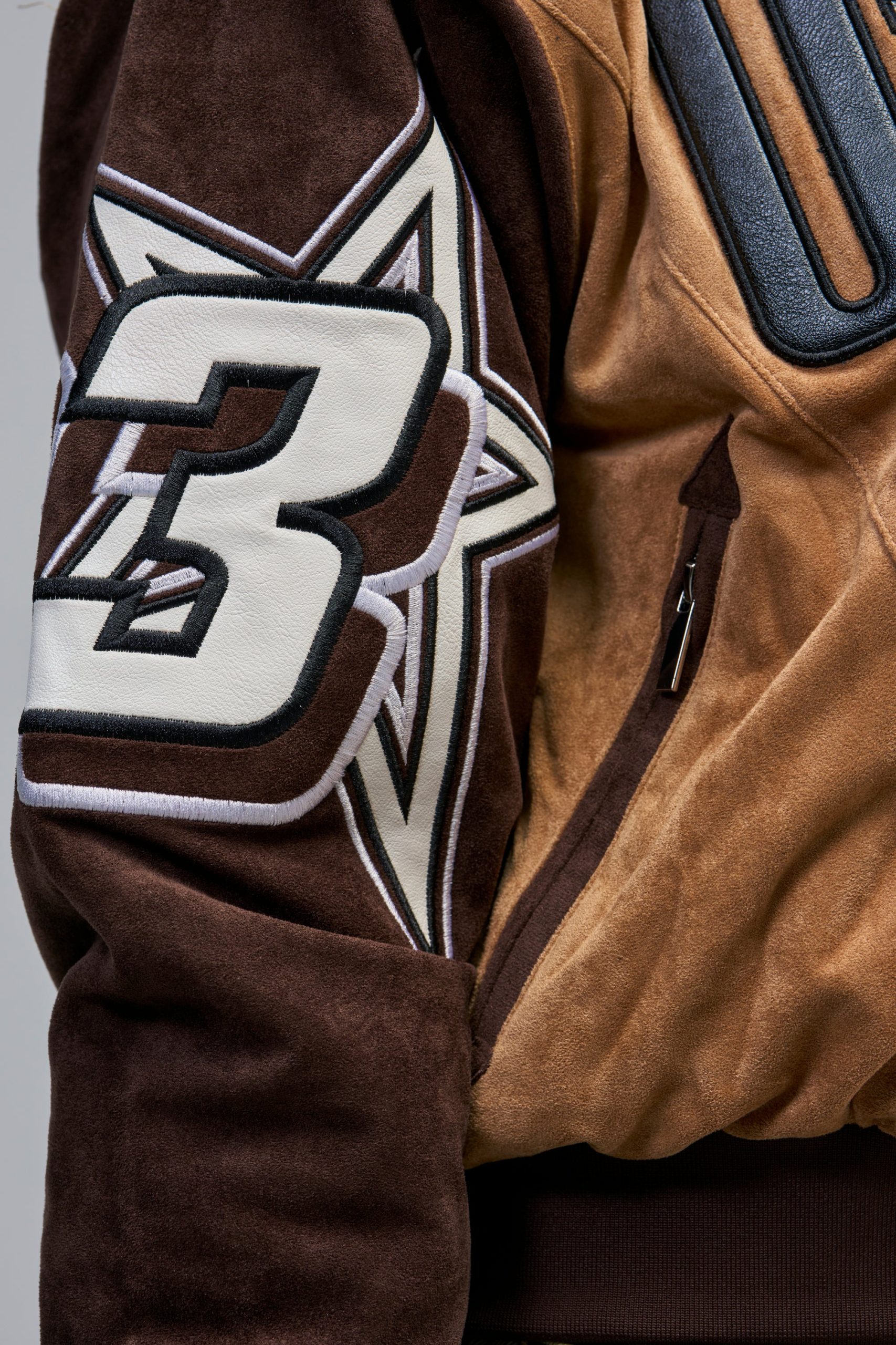 TRIED N TRUE VARSITY BOMBER IN FAUX SUEDE - Image 10