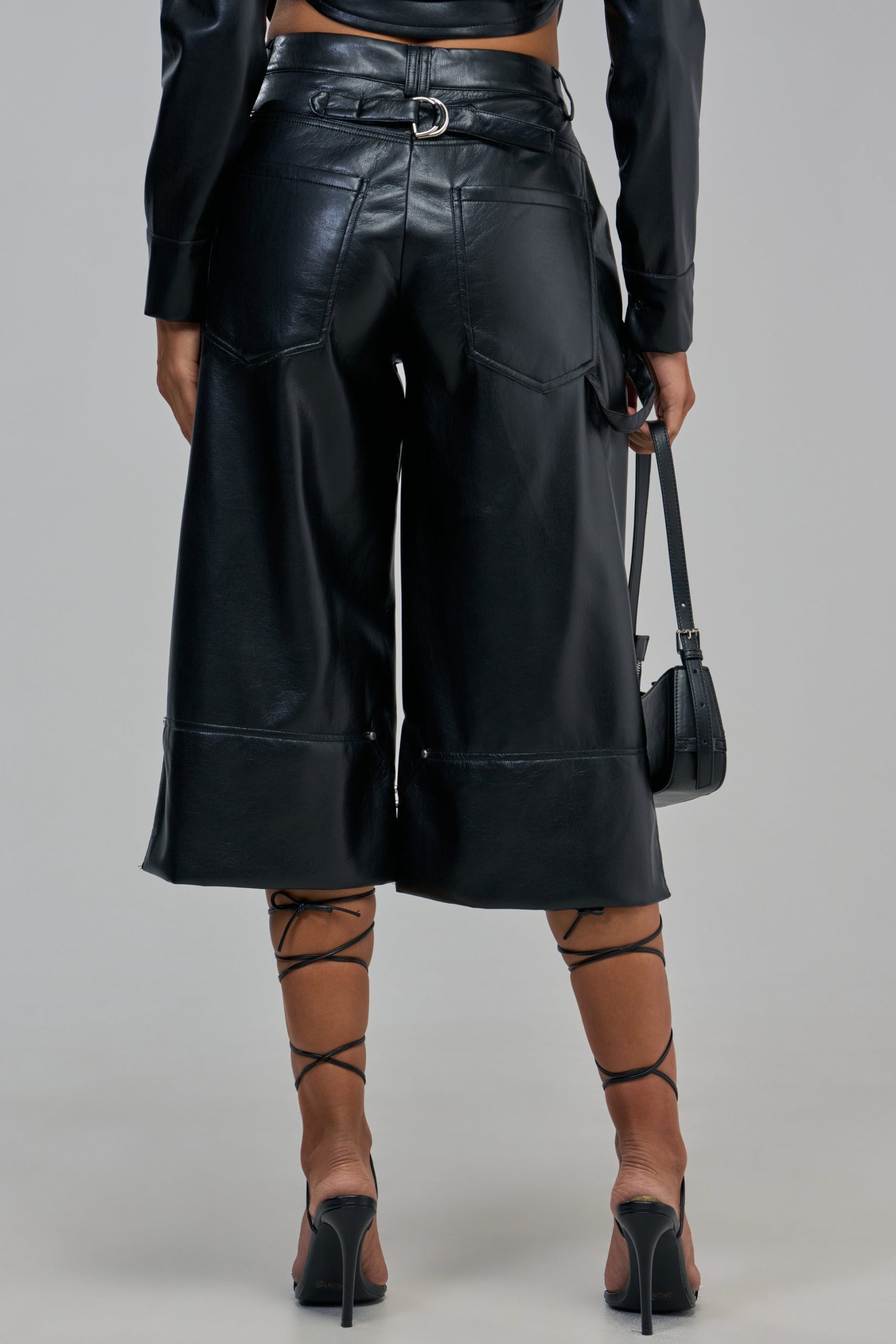 COME BACK TO ME FAUX LEATHER GAUCHO - Image 9