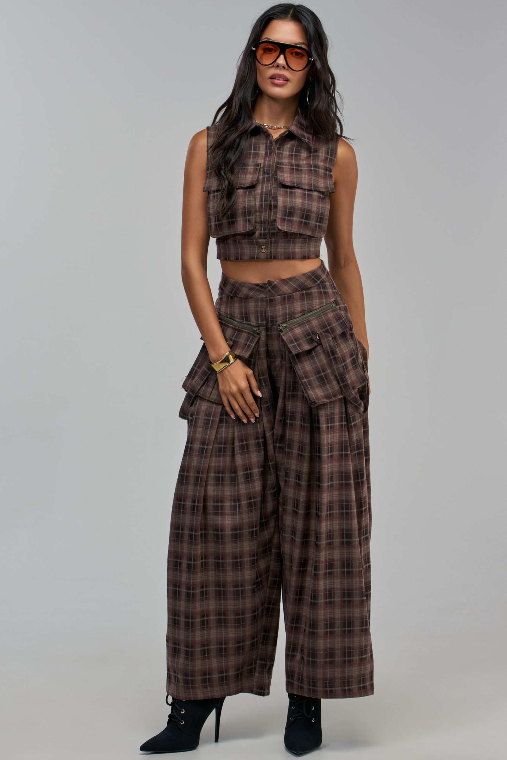 PLAID PRINCESS CARGO TROUSER - Image 10