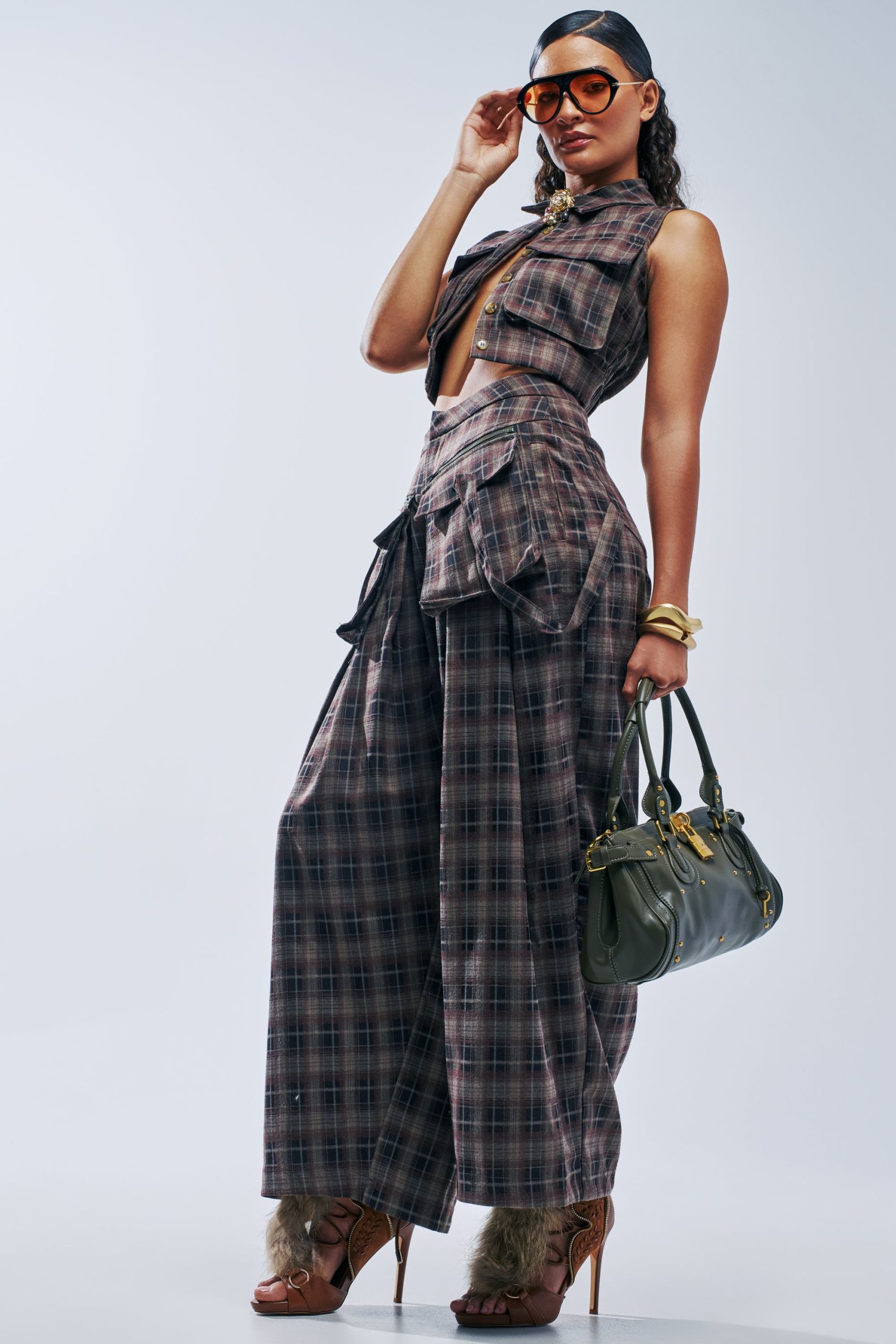 PLAID PRINCESS CARGO TROUSER - Image 8