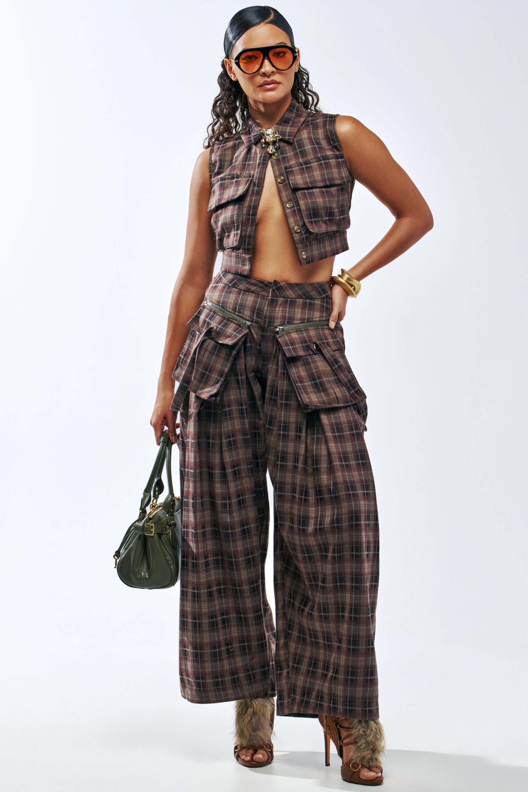 PLAID PRINCESS CARGO TROUSER - Image 7