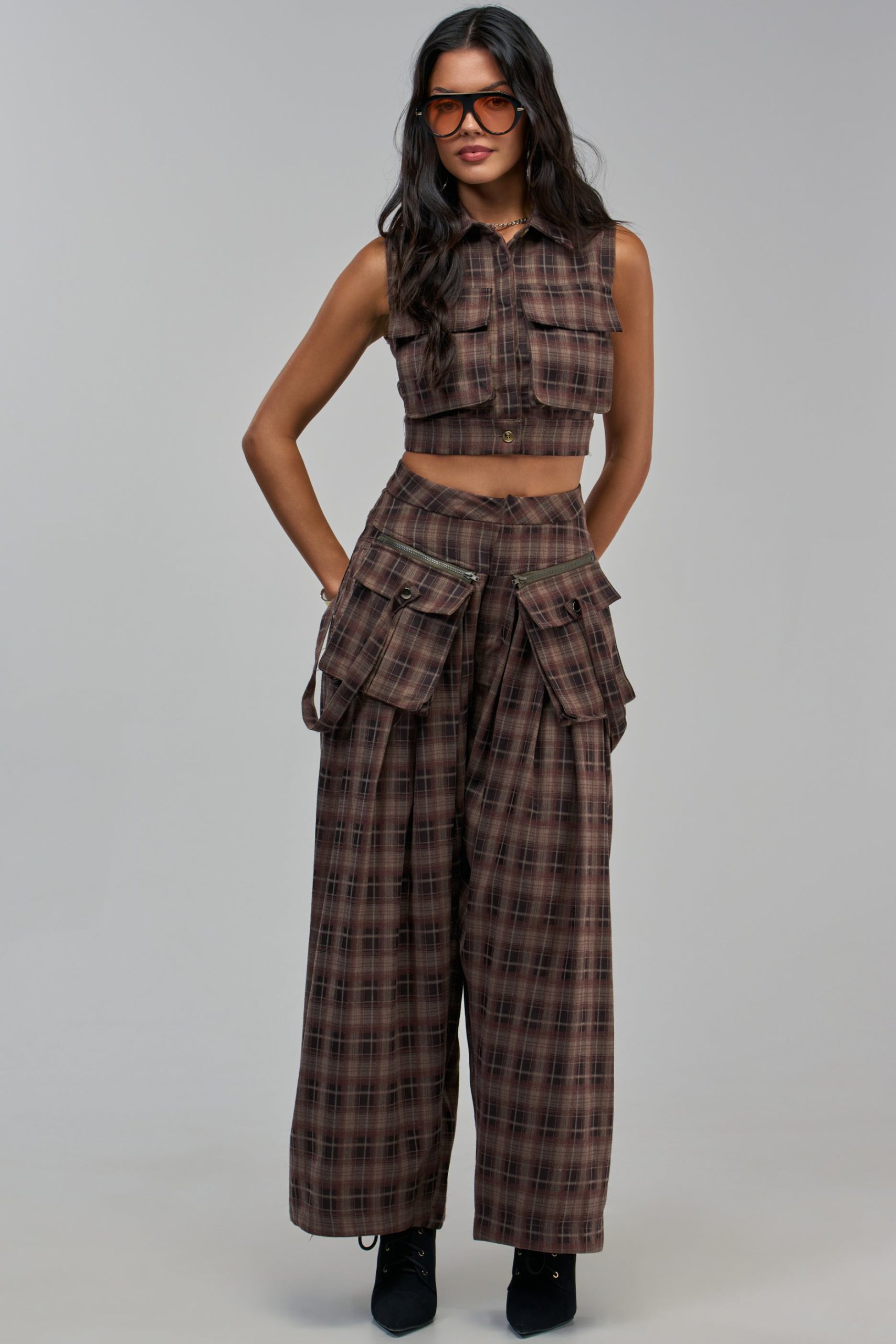 PLAID PRINCESS CARGO TROUSER - Image 9
