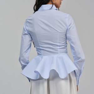 TOP OF MY GAME POPLIN BLOUSE