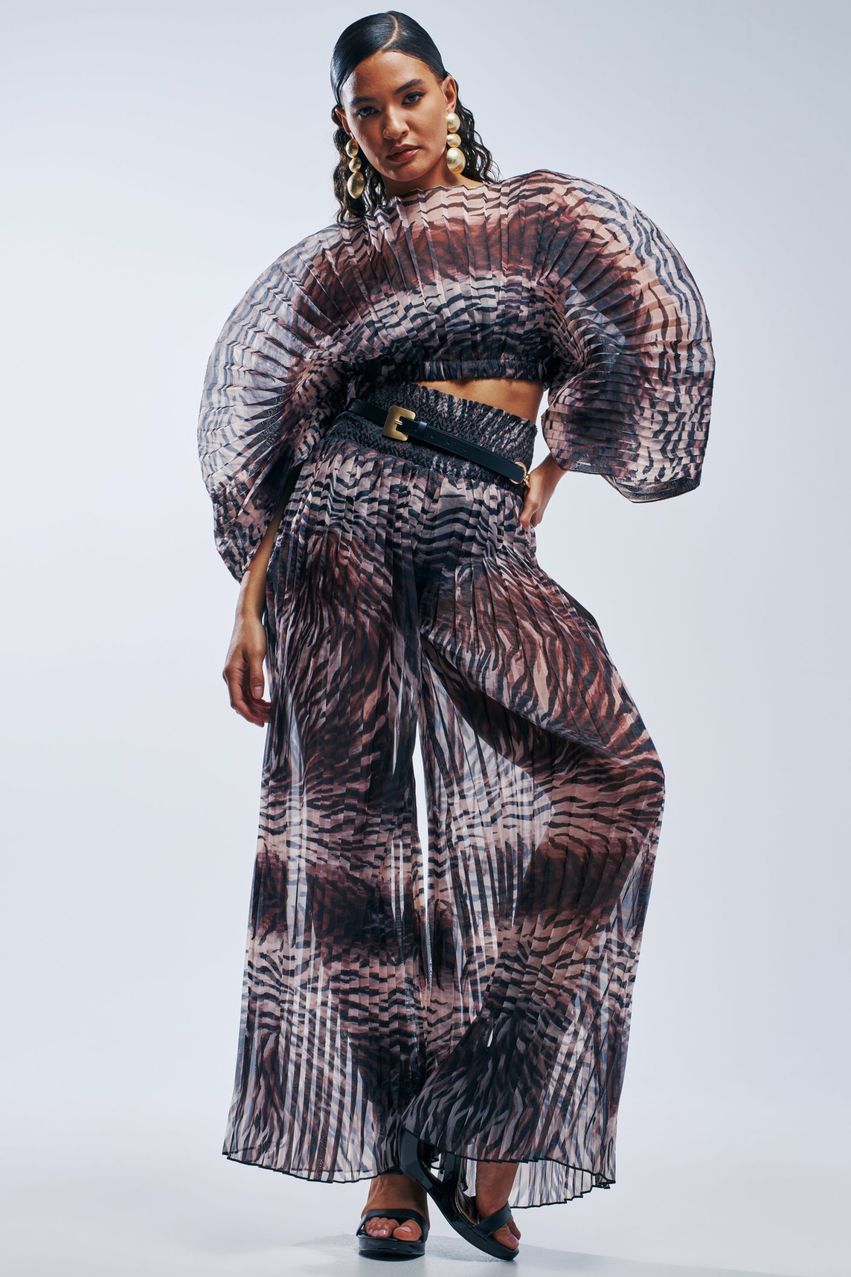 ANIMAL PRINT CHIFFON PANT - Image 4
