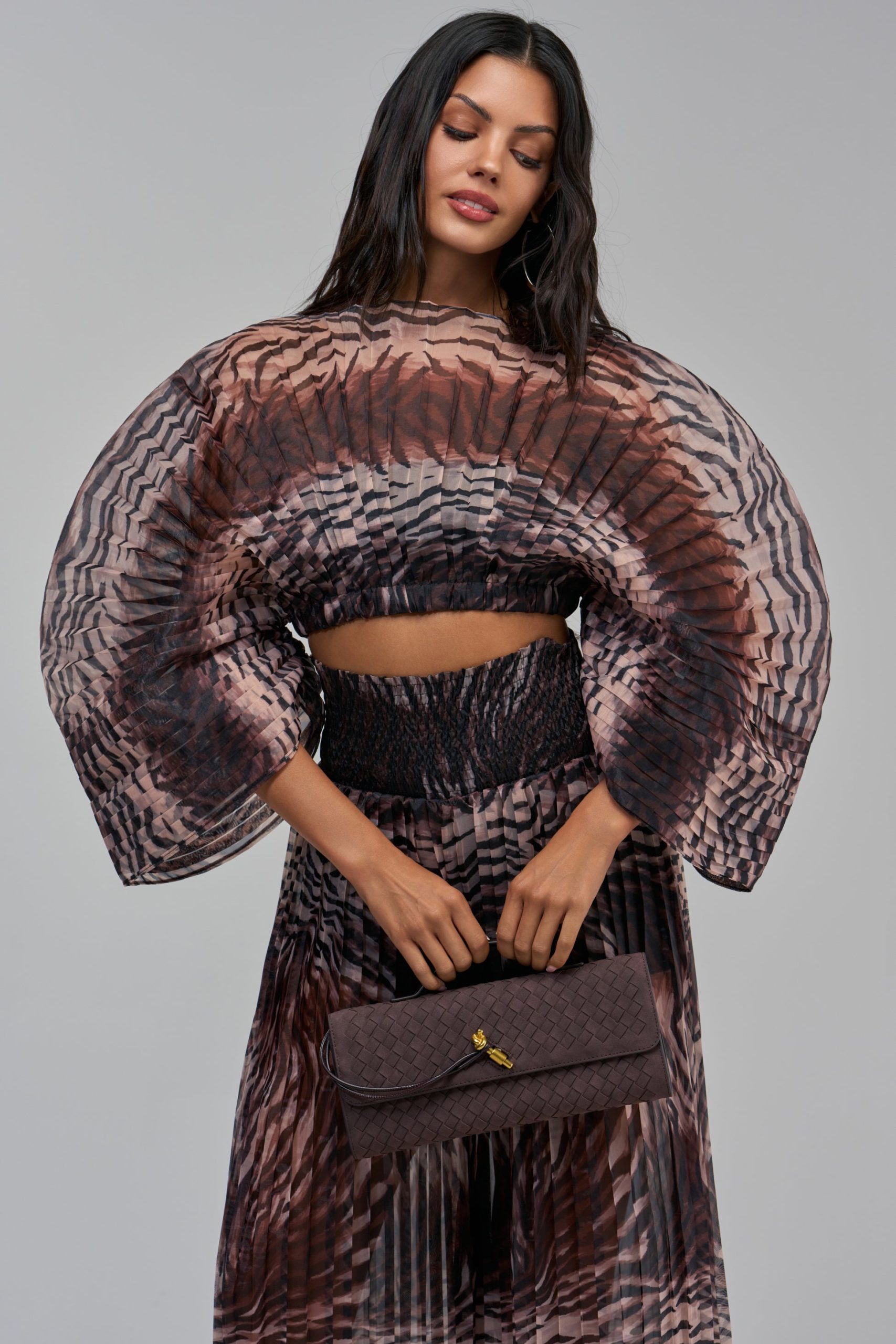 ANIMAL PRINT PLEATED BLOUSE - Image 11