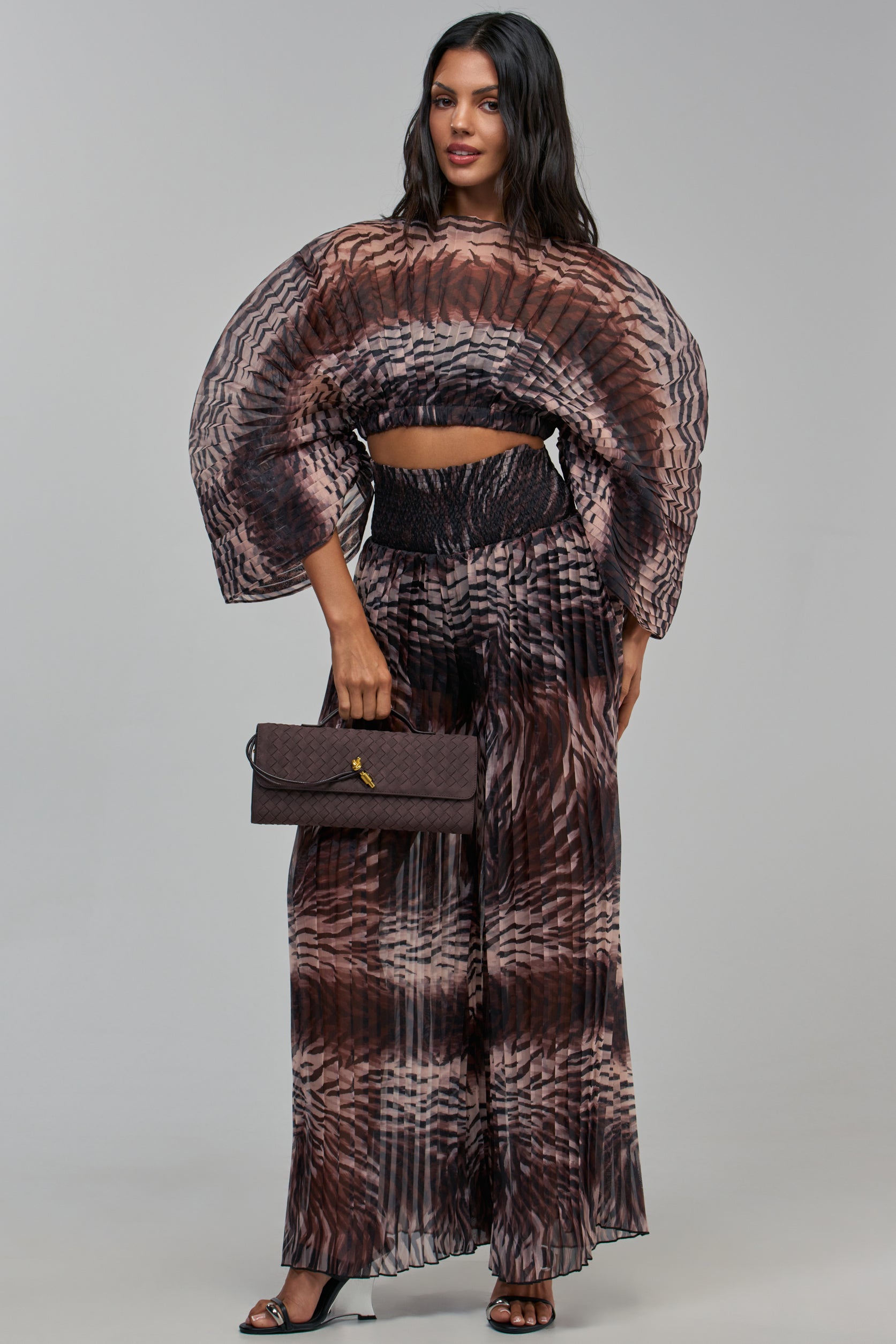 ANIMAL PRINT PLEATED BLOUSE - Image 10