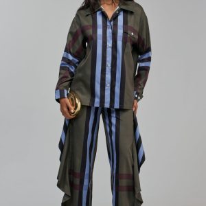 LUXURY LIFE PLAID TROUSER IN GREEN