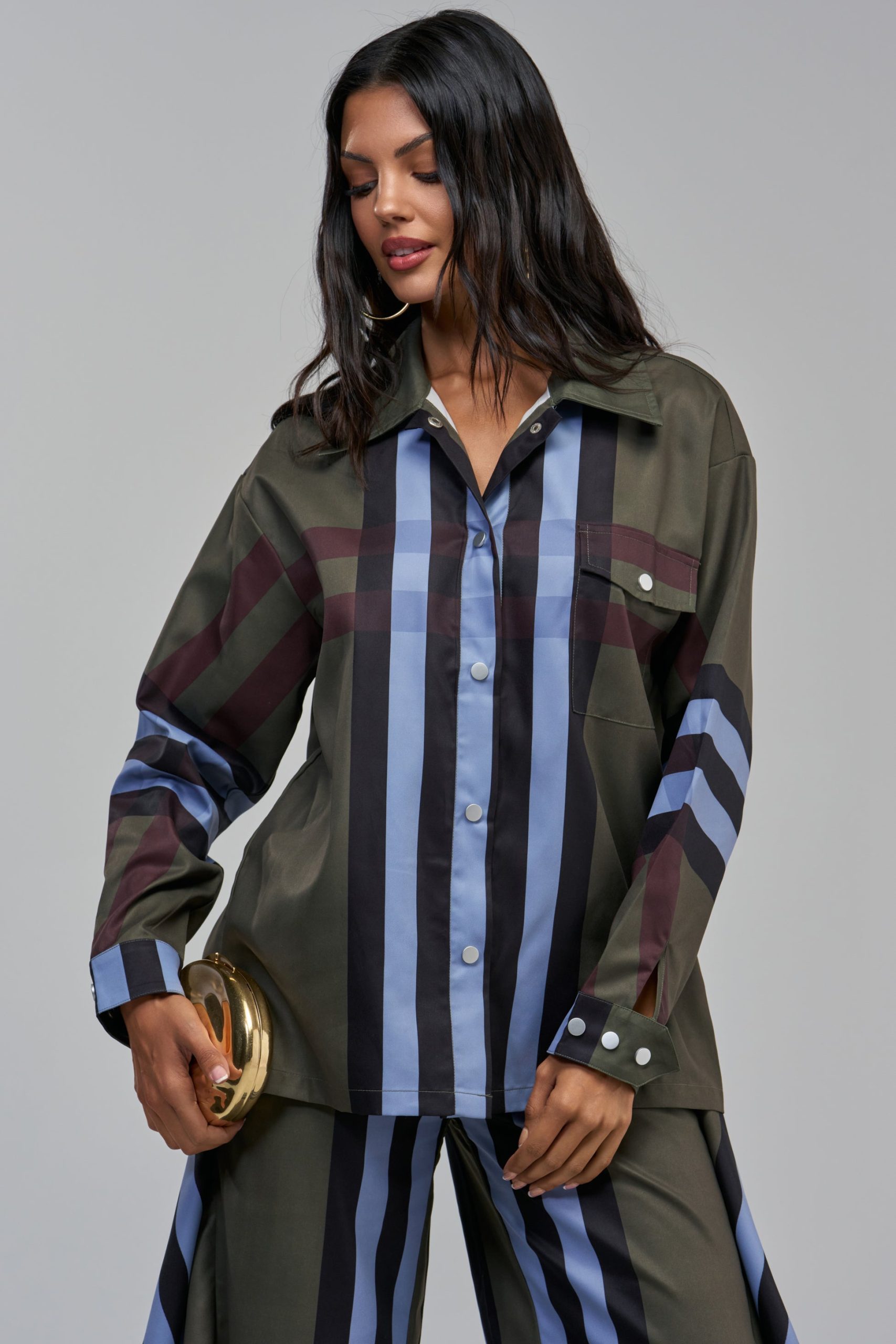 LUXURY LIFE PLAID BUTTON DOWN IN GREEN - Image 8