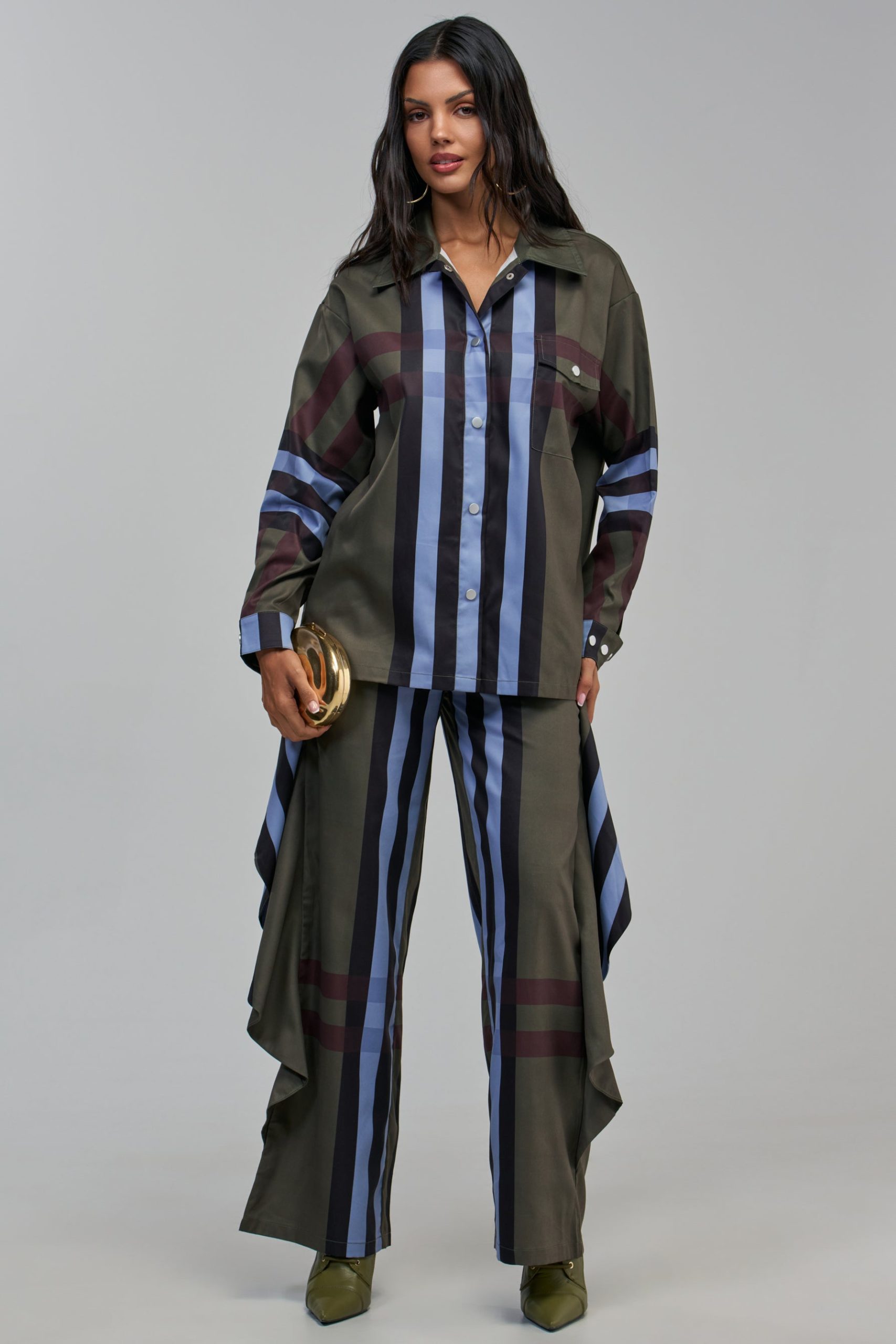 LUXURY LIFE PLAID BUTTON DOWN IN GREEN - Image 5