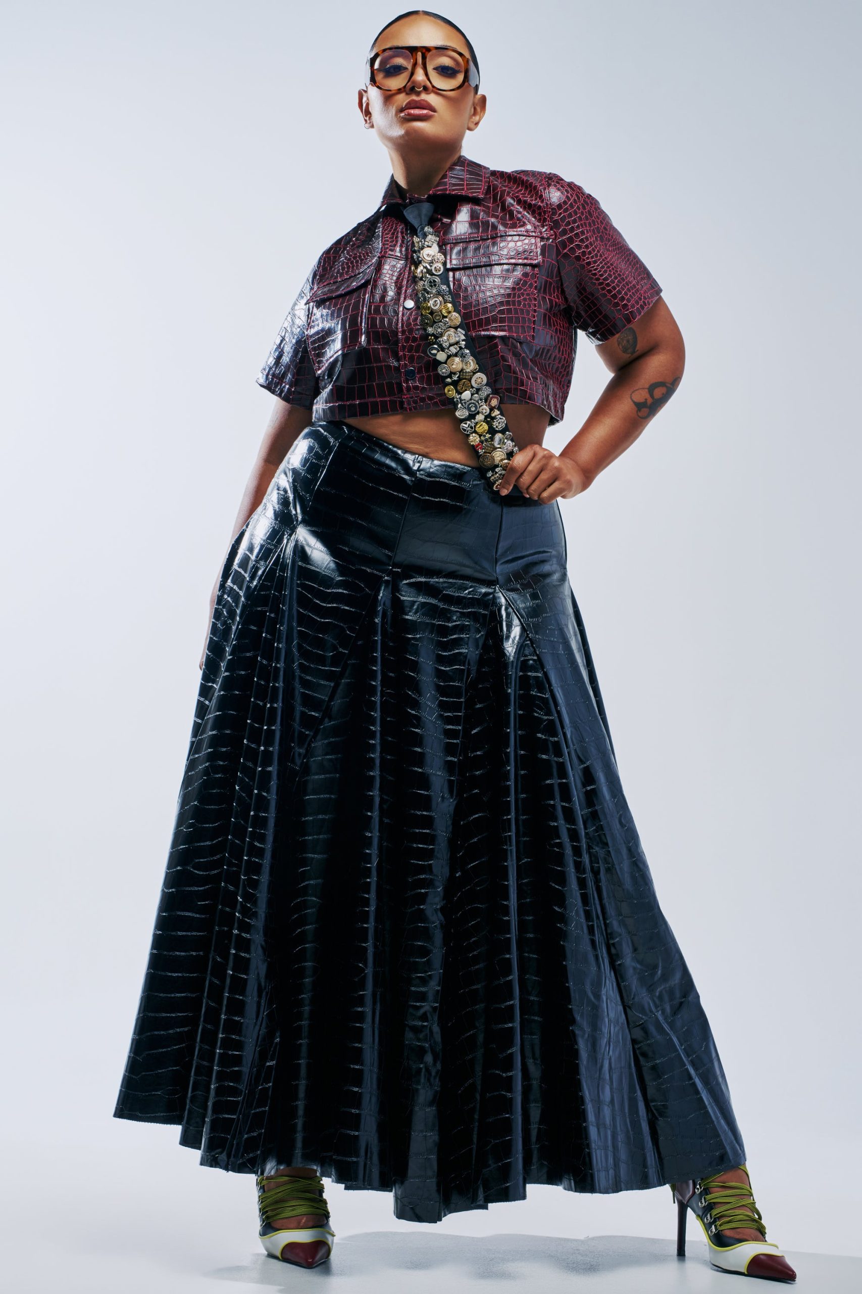 SO CHIC CROC MAXI SKIRT - Image 7