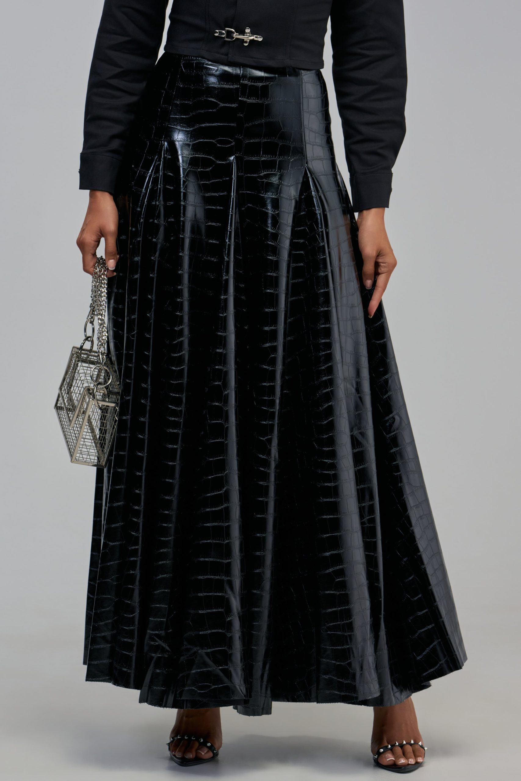 SO CHIC CROC MAXI SKIRT - Image 2
