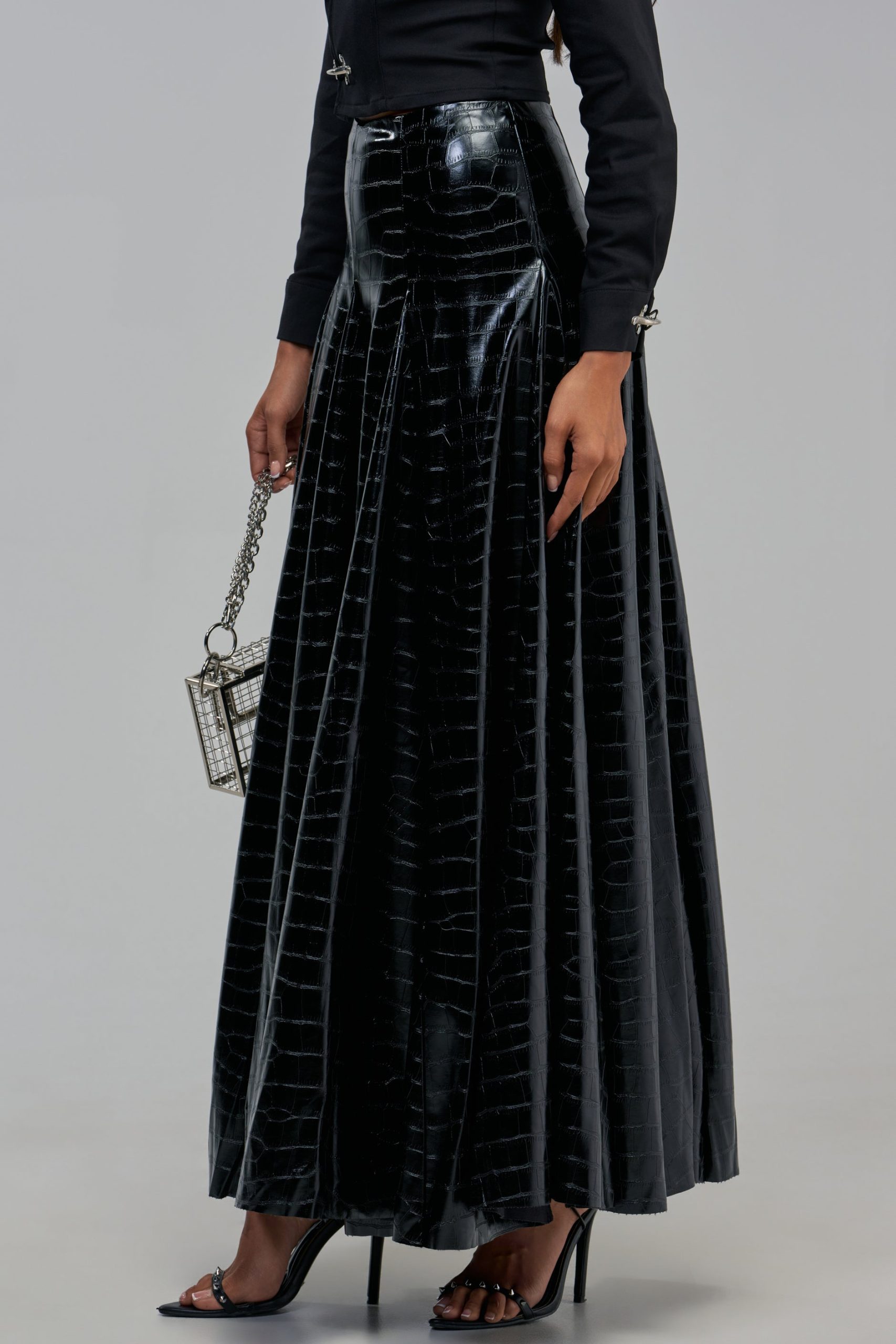SO CHIC CROC MAXI SKIRT - Image 9