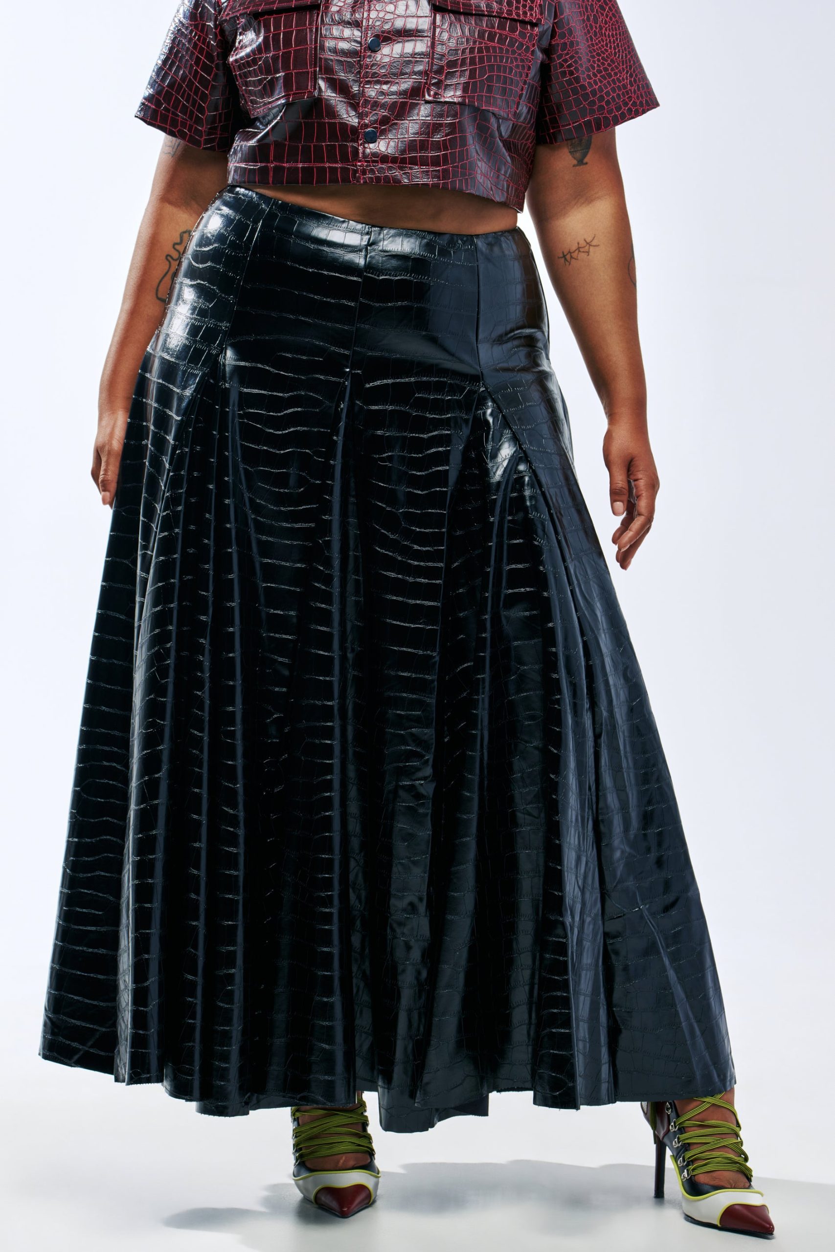 SO CHIC CROC MAXI SKIRT - Image 4