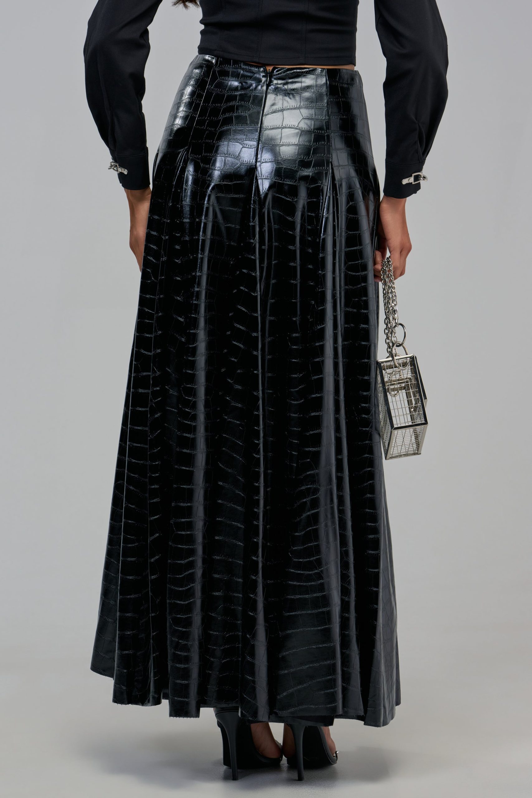 SO CHIC CROC MAXI SKIRT - Image 10