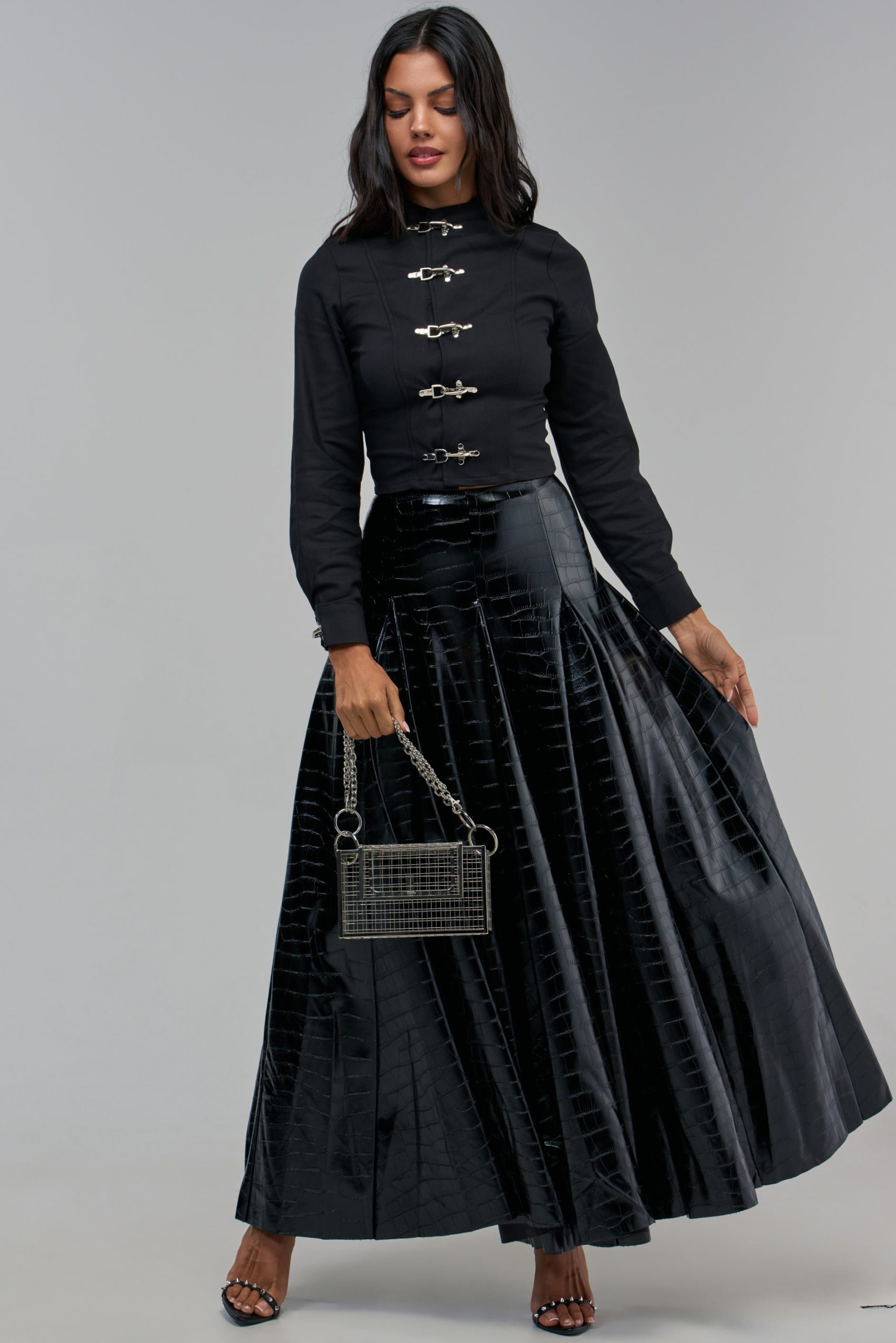 SO CHIC CROC MAXI SKIRT - Image 11
