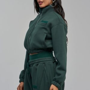 LUXE EVERDAY ICON ZIP UP SWEATSHIRT