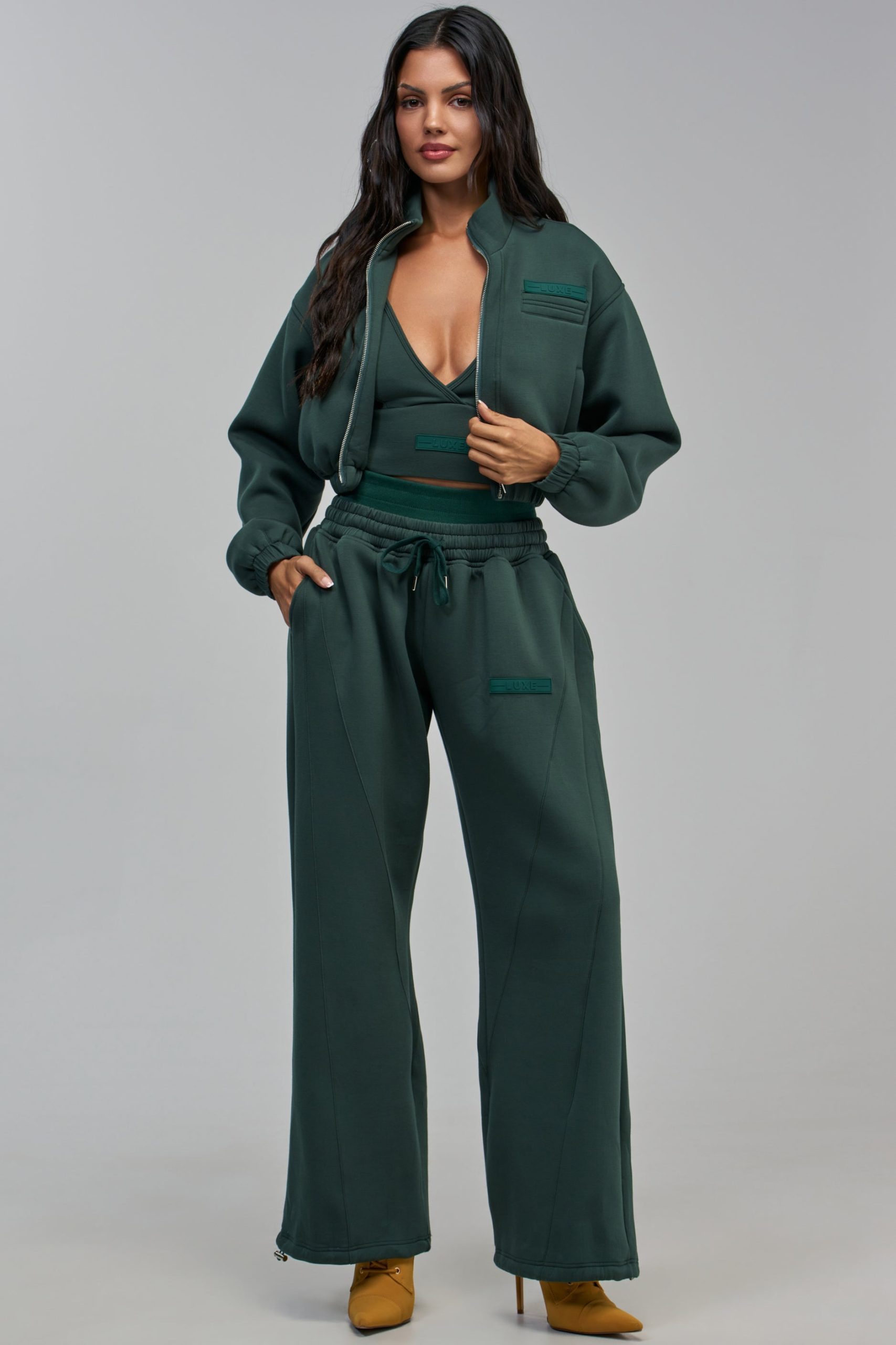 LUXE EVERDAY ICON ZIP UP SWEATSHIRT - Image 3