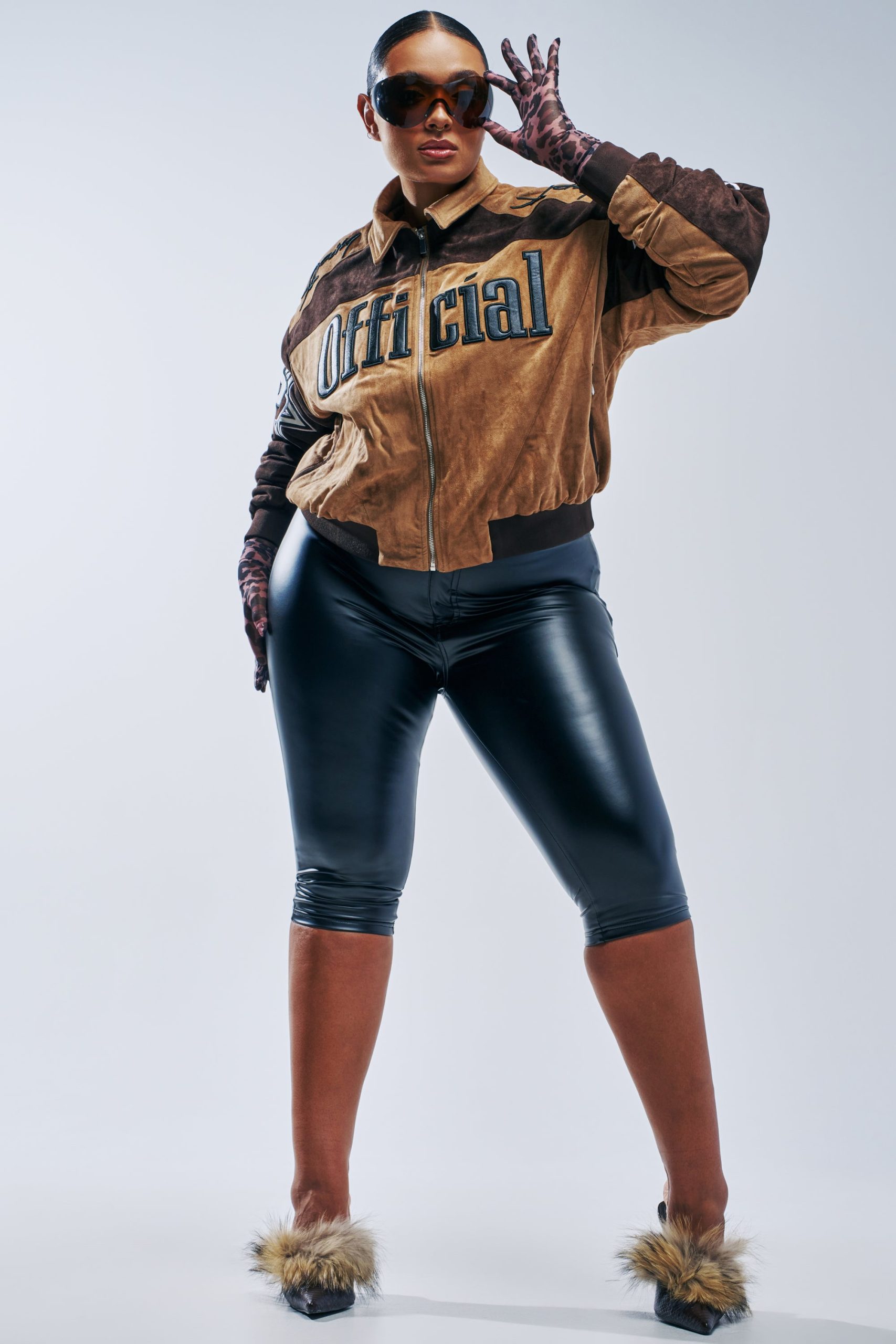 TE QUIERO HIGH RISE FAUX LEATHER SKINNY CAPRI PANTS WITH 4 WAY STRETCH - Image 6