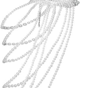 LIVING IN LUXURY PEARL SHOULDER CHAIN