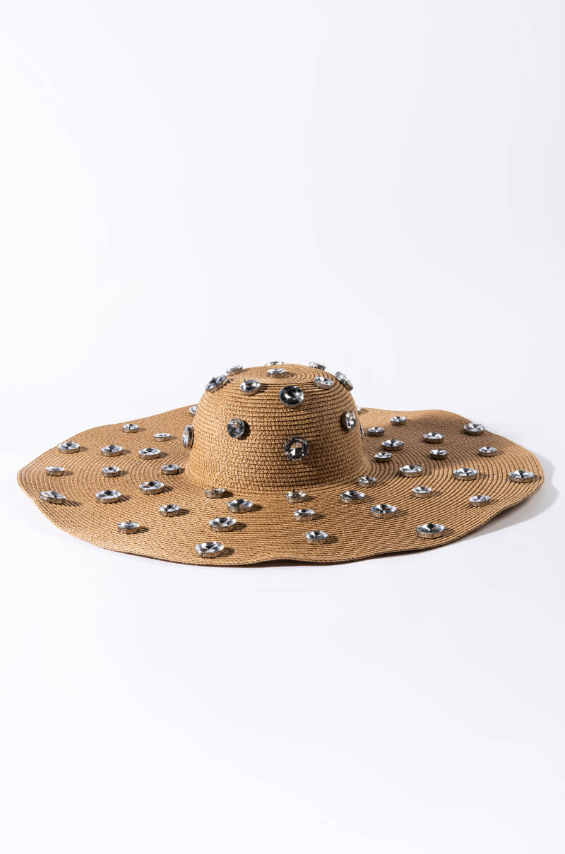 PINA COLADA RHINESTONE FLOPPY HAT